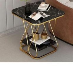 Bàn Cạnh Góc Sofa Mặt Đá Mặt Vuông